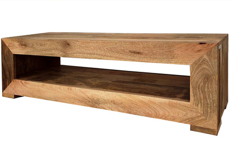 Szafka RTV z drewna mango 120 cm –jasny brąz- toffi
