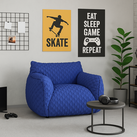 Fotel wypoczynkowy chabrowy- Nua