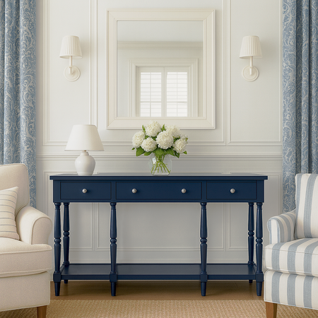 Konsola NAVY – granatowa konsola z szufladami
