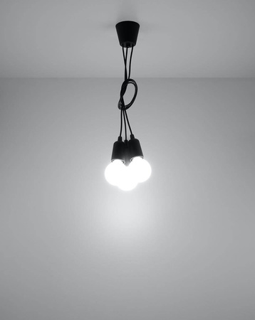 Lampa wisząca DIEGO 3 czarna