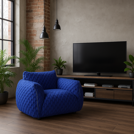 Fotel wypoczynkowy chabrowy- Nua