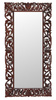 Lustro kolonialne w drewnianej ramie 180x90cm -brąz