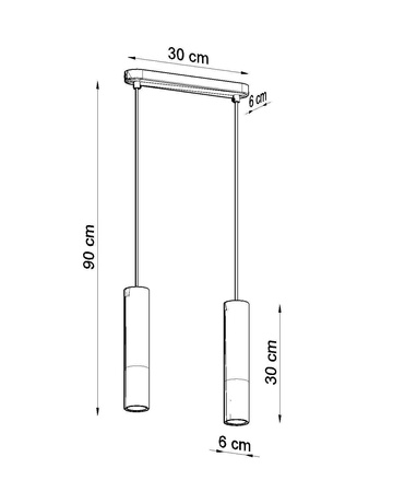 Lampa wisząca PABLO 2 czarna