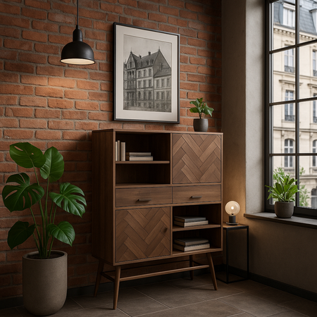 Klasyczna komoda drewniana w stylu Vintage