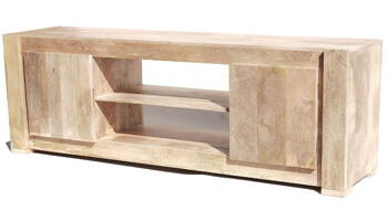 Drewniana komoda RTV 180 cm z litego drewna mango -natural