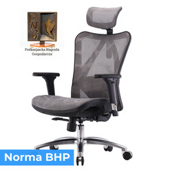 Fotel biurowy na kółkach- ergonomiczny- obrotowy kalistO Grafitowy