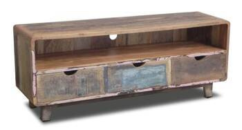 Szafka RTV  z drewna z odzysku 140 cm