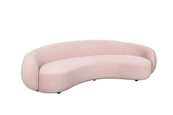 Sofa w stylu Art Deco w kolorze różowym- Nua