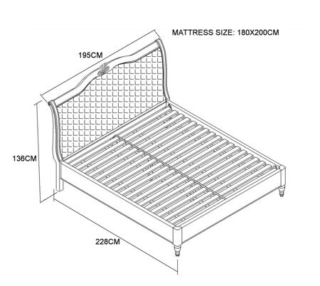 Verona VE862 Łóżko tapicerowane 180cm + 2 szafki nocne VE894